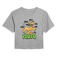 thumbnail image 1 of Disney - Pluto Diagram - Juniors Cropped Short Sleeve Graphic T-Shirt, 1 of 4