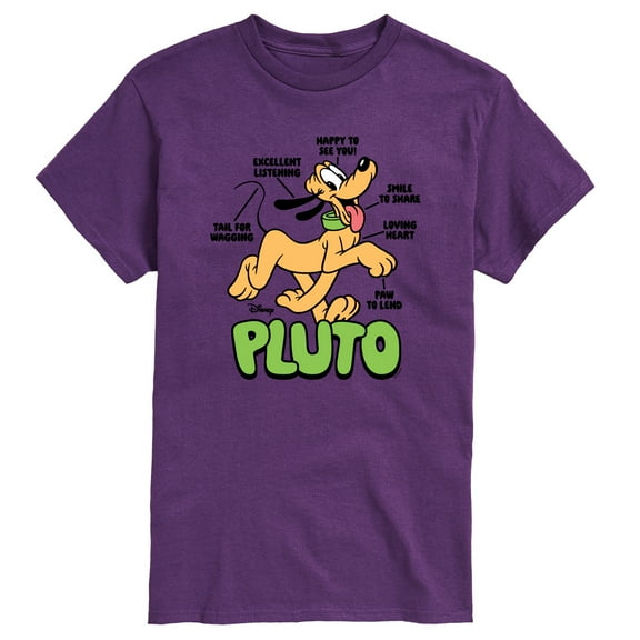 Disney - Pluto Diagram - Men's Short Sleeve Graphic T-Shirt