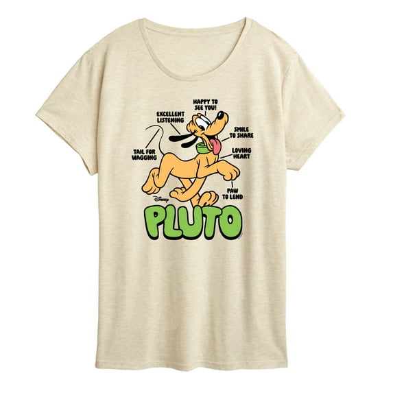 Disney - Pluto Diagram - Women's Short Sleeve Graphic T-Shirt