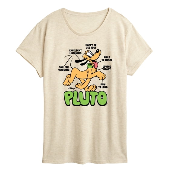 Disney - Pluto Diagram - Women's Short Sleeve Graphic T-Shirt