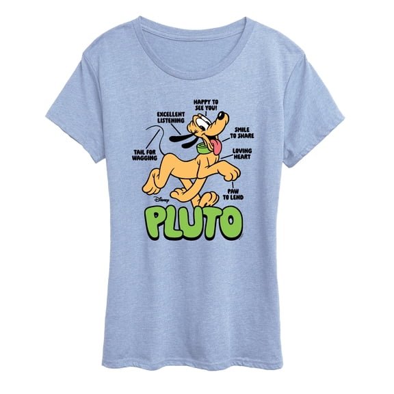 Disney - Pluto Diagram - Women's Short Sleeve Graphic T-Shirt