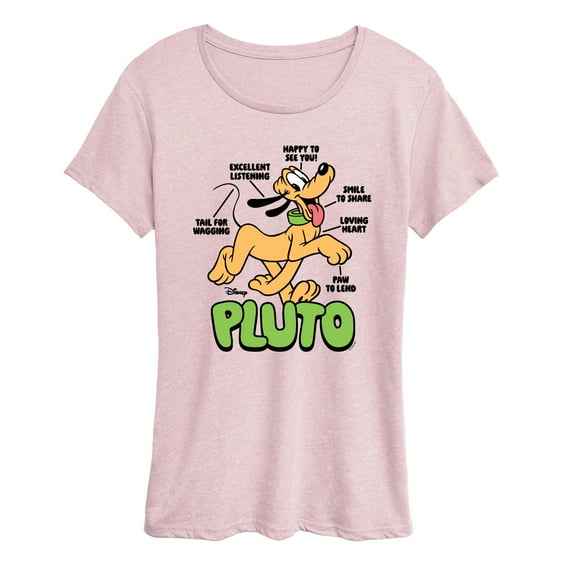 Disney - Pluto Diagram - Women's Short Sleeve Graphic T-Shirt