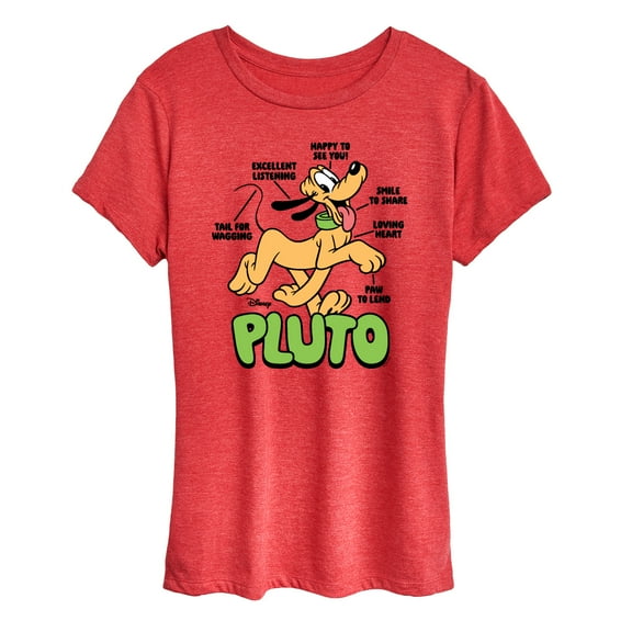 Disney - Pluto Diagram - Women's Short Sleeve Graphic T-Shirt