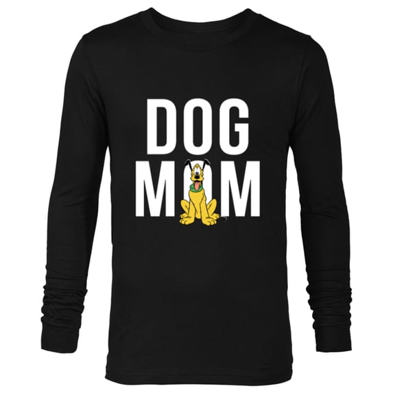 Disney Pluto Dog Mom - Long Sleeve T-Shirt for Men - Customized-Black