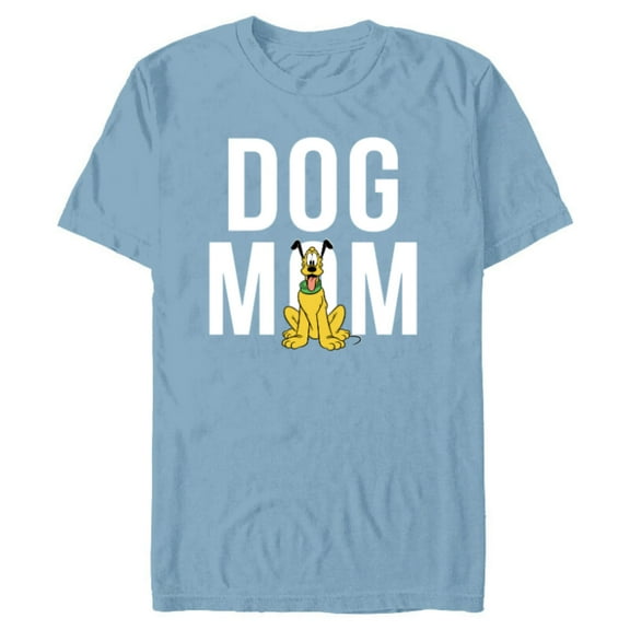 Disney Pluto Dog Mom - Short Sleeve Blended T-Shirt for Adults - Customized-Ocean Blue