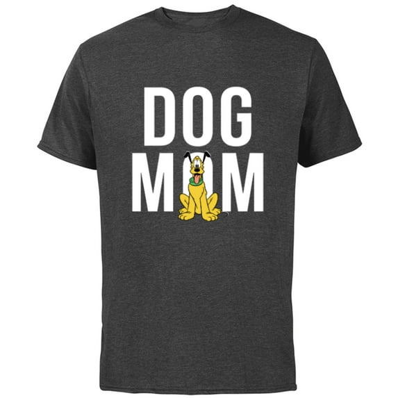 Disney Pluto Dog Mom - Short Sleeve Cotton T-Shirt for Adults - Customized-Charcoal