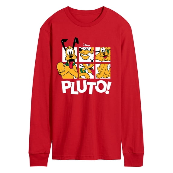 Disney - Pluto Grid - Men's Long Sleeve Graphic T-Shirt