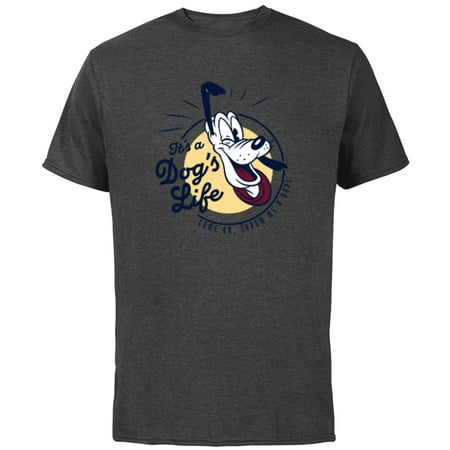 Disney Pluto It’s a Dog’s Life Retro Vintage - Short Sleeve Cotton T-Shirt for Adults - Customized-Charcoal
