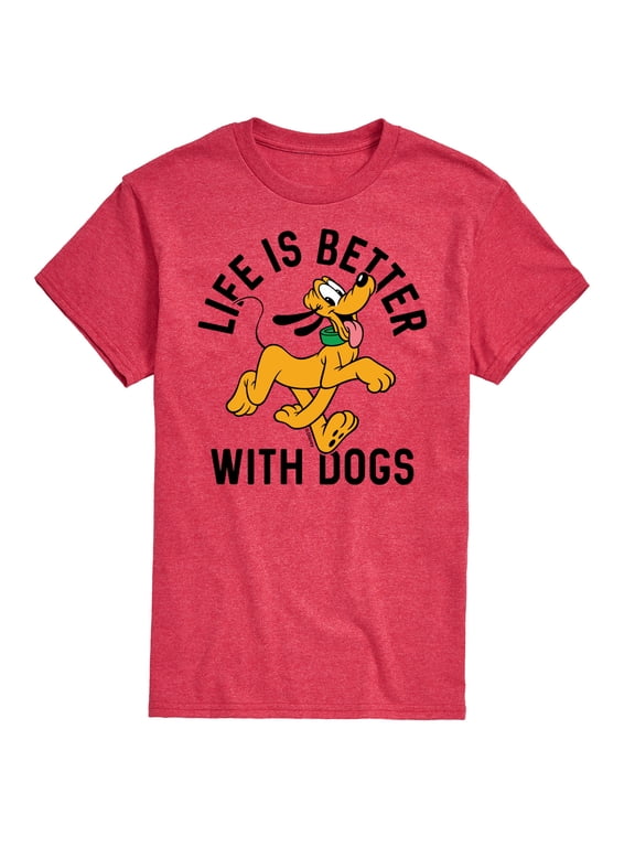 - Pluto Life Is Better With Dogs - Men's Short Sleeve Graphic T-Shirt