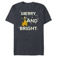 thumbnail image 1 of Disney Pluto Merry and Bright Christmas Holiday - Short Sleeve Blended T-Shirt for Adults - Customized-Navy Heather, 1 of 5