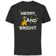 thumbnail image 1 of Disney Pluto Merry and Bright Christmas Holiday - Short Sleeve Cotton T-Shirt for Adults - Customized-Black, 1 of 5