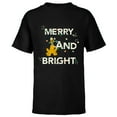 thumbnail image 1 of Disney Pluto Merry and Bright Christmas Holiday - Short Sleeve T-Shirt for Kids - Customized-Black, 1 of 5