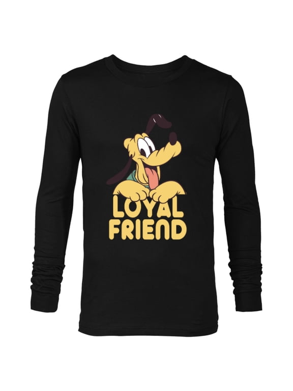 Pluto Mickey Mouse’s Dog Pal Loyal Friend - Long Sleeve T-Shirt for Men - Customized-Black