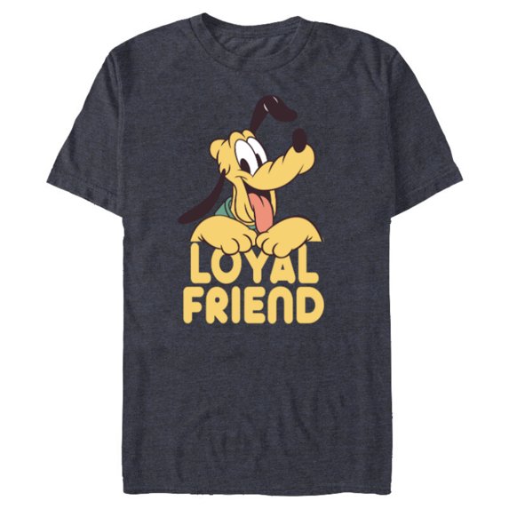 Disney Pluto Mickey Mouse’s Dog Pal Loyal Friend - Short Sleeve Blended T-Shirt for Adults - Customized-Navy Heather
