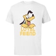 thumbnail image 1 of Disney Pluto Mickey Mouse’s Dog Pal Loyal Friend - Short Sleeve Cotton T-Shirt for Adults - Customized-White, 1 of 5