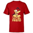 thumbnail image 1 of Disney Pluto Mickey Mouse’s Dog Pal Loyal Friend - Short Sleeve T-Shirt for Kids - Customized-Red, 1 of 5