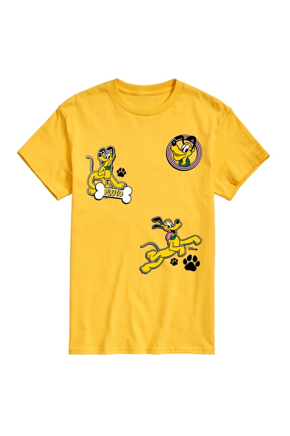 - Pluto Paw Prints And Bone - Men's Short Sleeve Graphic T-Shirt