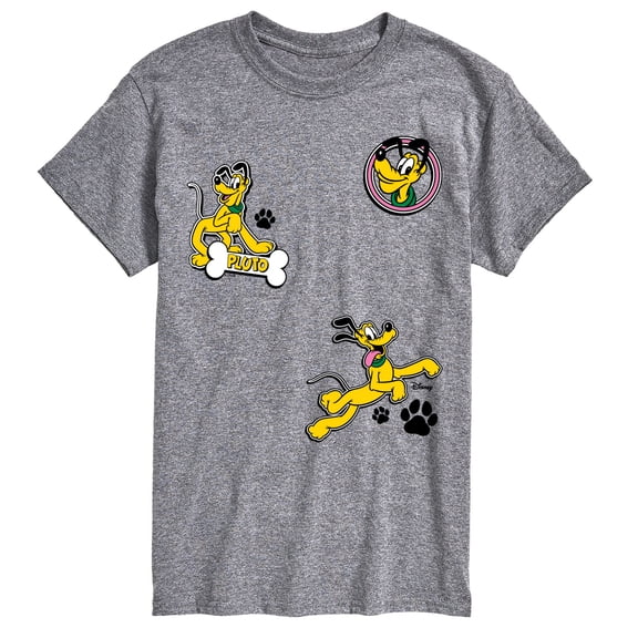 Disney - Pluto Paw Prints And Bone - Men's Short Sleeve Graphic T-Shirt