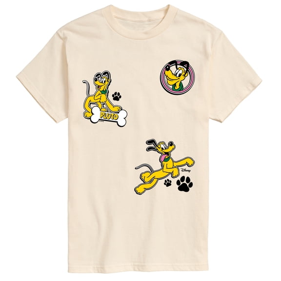 Disney - Pluto Paw Prints And Bone - Men's Short Sleeve Graphic T-Shirt