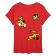 thumbnail image 1 of Disney - Pluto Paw Prints And Bone - Womens Oversized Graphic T-Shirt, 1 of 4