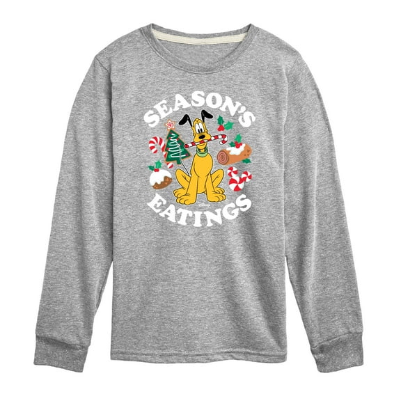 Disney - Pluto Seasons Eatings Christmas - Toddler & Youth Long Sleeve Graphic T-Shirt