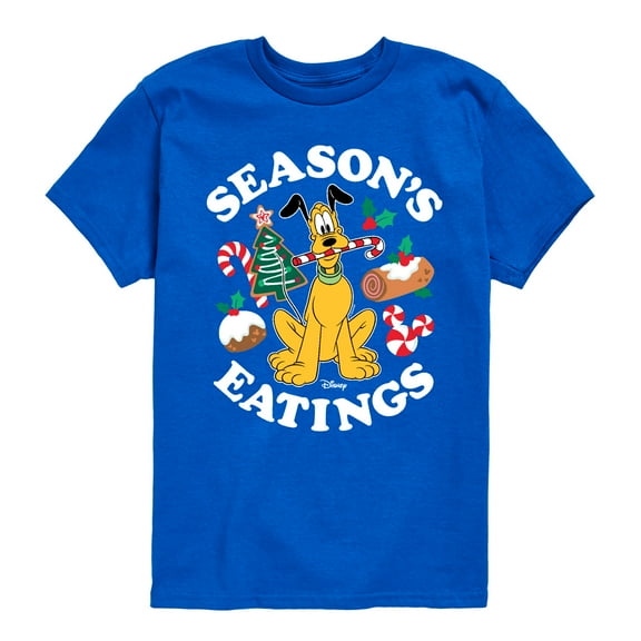 Disney - Pluto Seasons Eatings Christmas - Toddler & Youth Short Sleeve Graphic T-Shirt