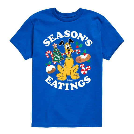 Disney - Pluto Seasons Eatings Christmas - Toddler & Youth Short Sleeve Graphic T-Shirt