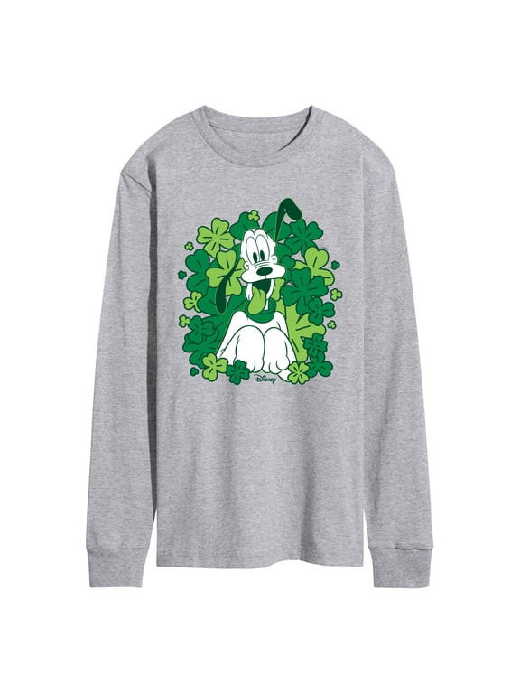 - Pluto Shamrocks Men's Long Sleeve Graphic T-Shirt