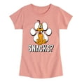 thumbnail image 1 of Disney - Pluto Snacks? - Toddler & Youth Girls Short Sleeve Graphic T-Shirt, 1 of 5