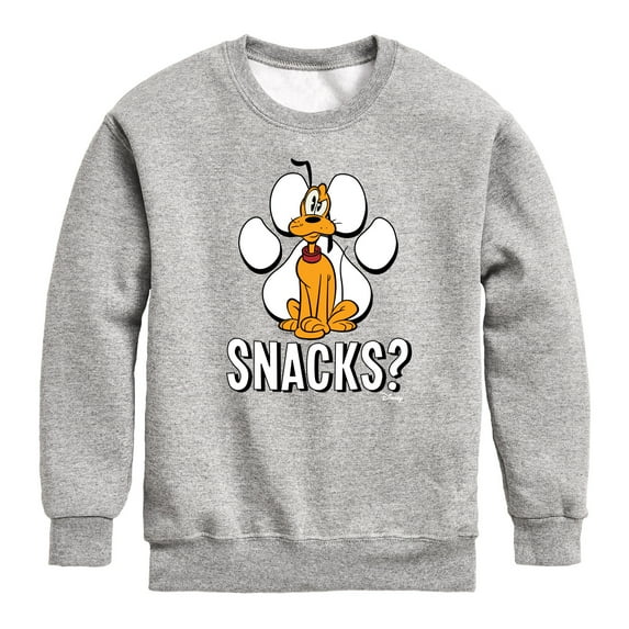 Disney - Pluto Snacks? - Youth Crewneck Fleece Sweatshirt