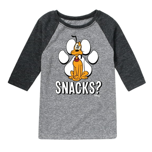 Disney - Pluto Snacks? - Youth Raglan Graphic T-Shirt