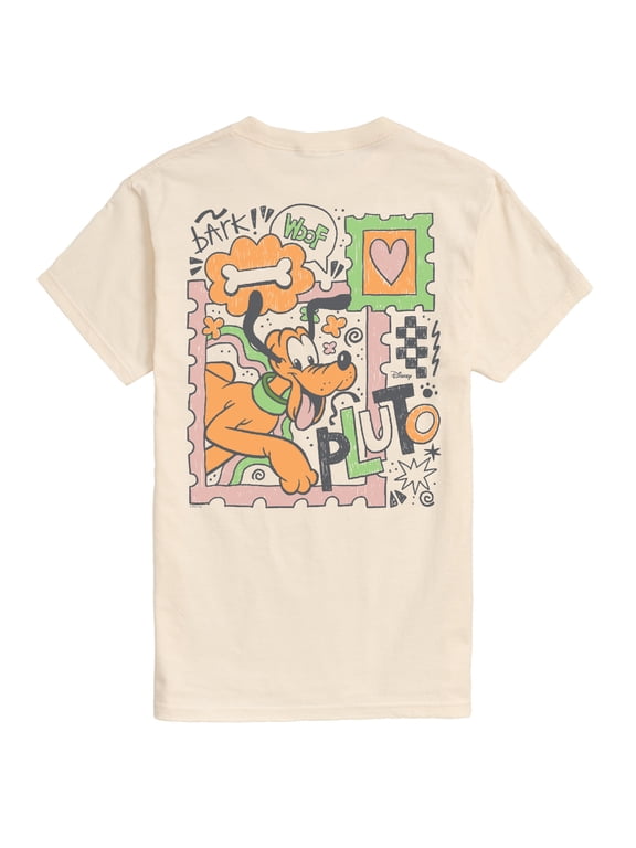 - Pluto Stamps Men's Short Sleeve Graphic T-Shirt