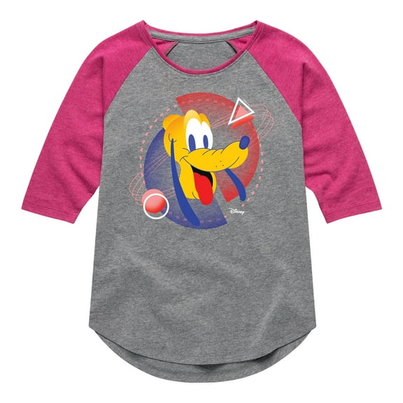 Disney - Pluto - Toddler & Youth Girls Raglan Graphic T-Shirt