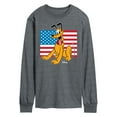 thumbnail image 1 of Disney - Pluto USA Flag - Men's Long Sleeve T-Shirt, 1 of 5