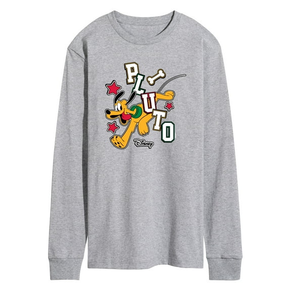 Disney - Pluto Varsity - Men's Long Sleeve Graphic T-Shirt