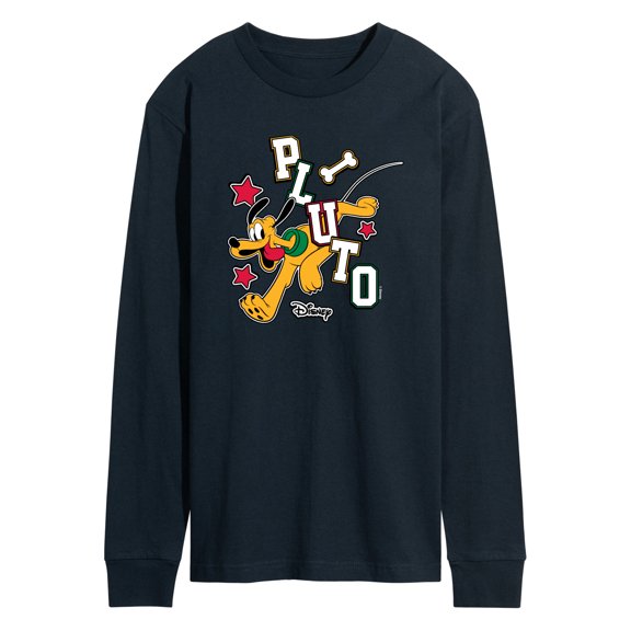 Disney - Pluto Varsity - Men's Long Sleeve Graphic T-Shirt
