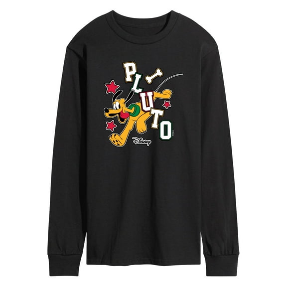 Disney - Pluto Varsity - Men's Long Sleeve Graphic T-Shirt