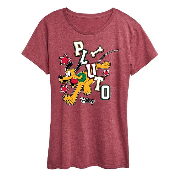 Disney - Pluto Varsity Patches - Women's Short Sleeve Graphic T-Shirt