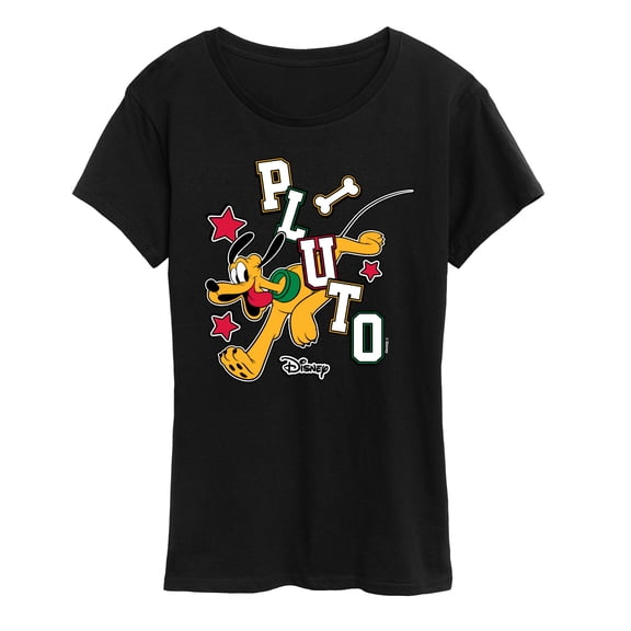 Disney - Pluto Varsity Patches - Women's Short Sleeve Graphic T-Shirt