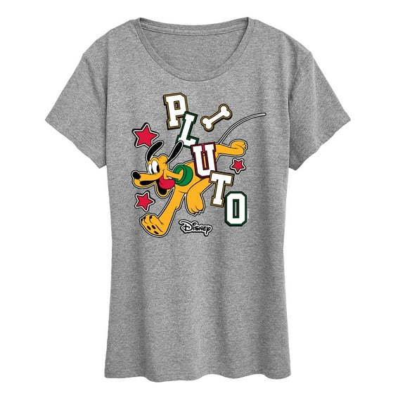 Disney - Pluto Varsity Patches - Women's Short Sleeve Graphic T-Shirt
