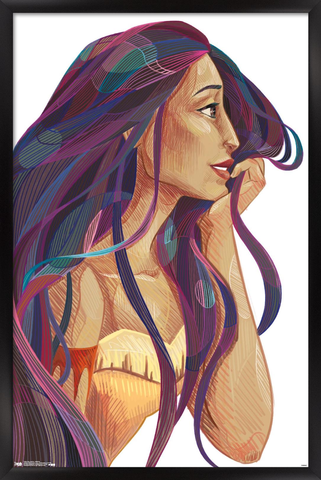 Disney Pocahontas - Stylized Wall Poster, 14.725" x 22.375" Framed