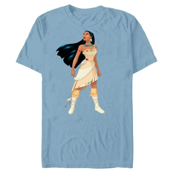 Disney Pocahontas T-Shirt- Short Sleeve Blended T-Shirt for Adults - Customized-Celadon Snow Heather