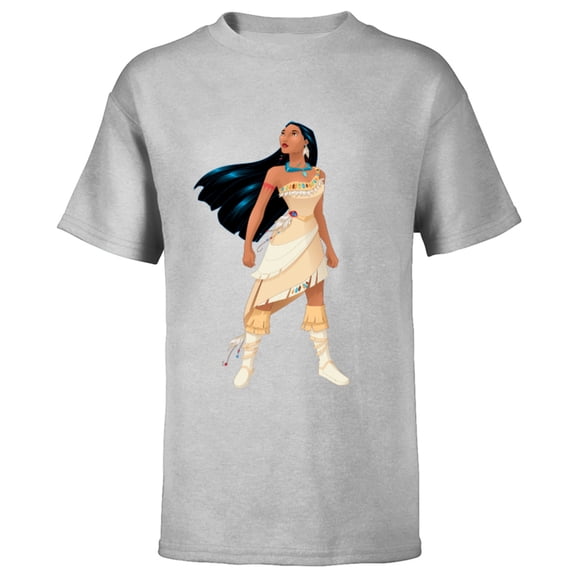 Disney Pocahontas T-Shirt - Short Sleeve T-Shirt for Kids - Customized-Athletic Heather