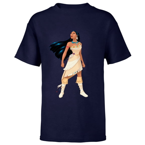 Disney Pocahontas T-Shirt - Short Sleeve T-Shirt for Kids - Customized-Navy