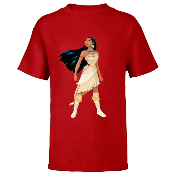 Disney Pocahontas T-Shirt - Short Sleeve T-Shirt for Kids - Customized-Red