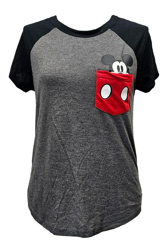 Mickey Mouse Junior Pocket Tee, S-2XL (Women's)