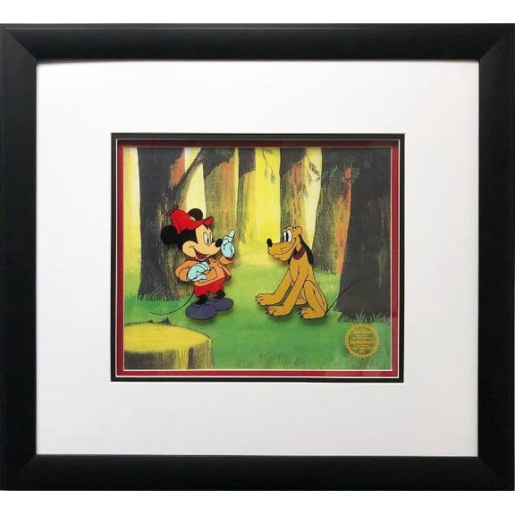 Disney "Pointer (Mickey) with Pluto" FRAMED Lmtd. Edition ART Animation Sericel Generic