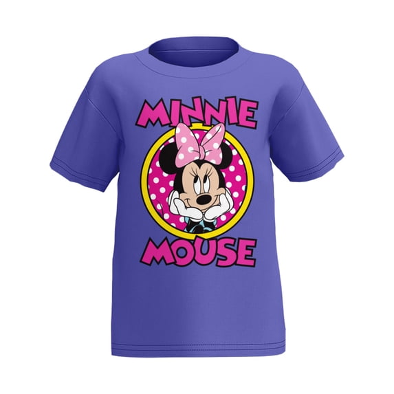 Disney Minnie Mouse Purple Toddler Tee Shirt, 2T-4T (Girl's)