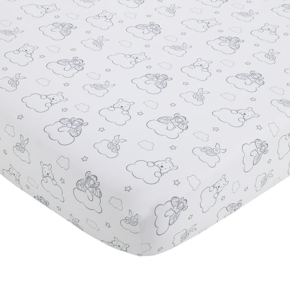 Disney Polyester Fitted Sheet, Crib, Gray