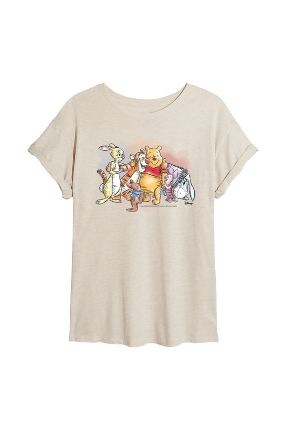 - Pooh and Group Watercolor - Women's Oversized T-Shirt